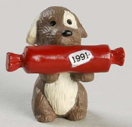 Merry Miniatures 1991 Gift Bringer Puppy - No Box