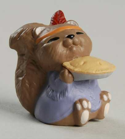 Merry Miniatures 1993 Indian Squirrel With Pie - Boxed