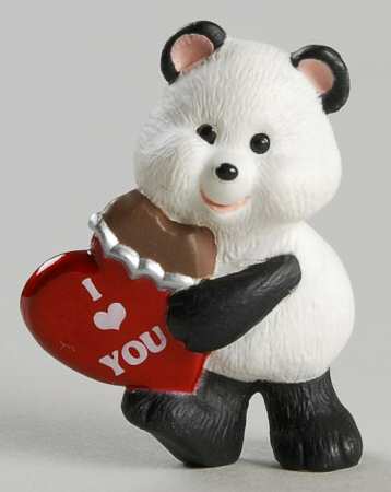 Merry Miniatures 1993 Panda With Foil Heart - Boxed