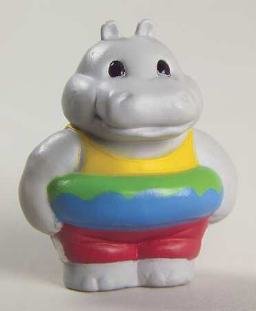 Merry Miniatures 1993 Hippo In Innertube - Boxed