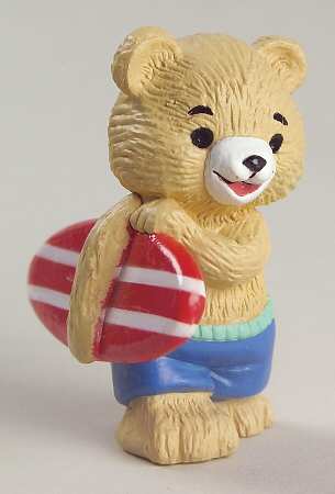 Merry Miniatures 1993 Bear With Surf Board - Boxed