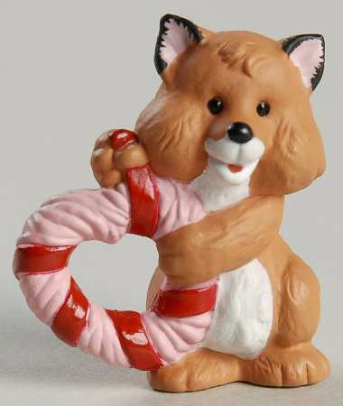 Merry Miniatures 1993 Fox With Heart Wreath - With Box 53