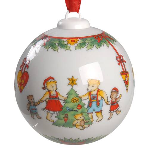 Annual China Christmas Ball Teddy Bears - Boxed