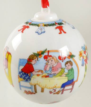 Annual China Christmas Ball Playtime At Table - Boxed