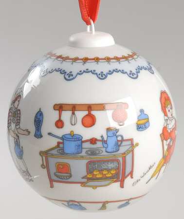 Annual China Christmas Ball Doll's Kitchen - Boxed