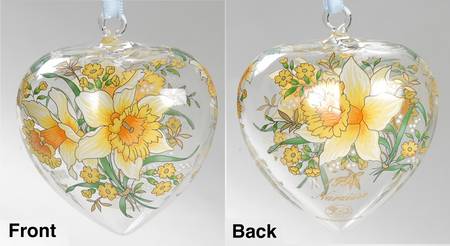 Annual Crystal Spring Heart 1999 Daffodil - Boxed