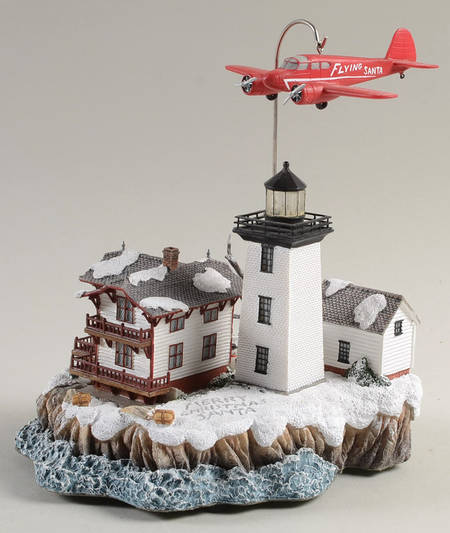 Christmas Lighthouse Hospital Point, Massachusetts - Boxed