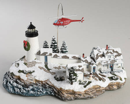 Christmas Lighthouse Burnt Island, Maine - Boxed