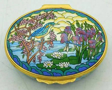 Halcyon Days Box Kingfisher & Iris - Boxed
