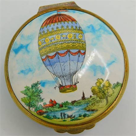 Halcyon Days Box Hot Air Balloon-Countryside - Boxed