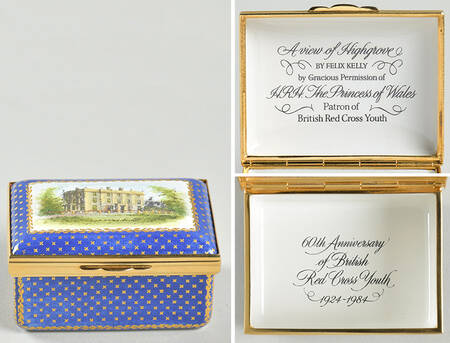 Halcyon Days Box 60th Anniversary Of British Red Cross  - No Box