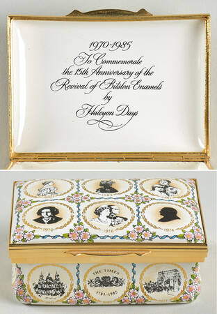 Halcyon Days Box Revival Of Bilston Enamels  - Boxed