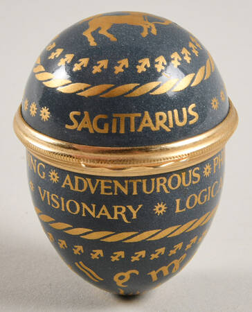 Halcyon Days Box Zodiac Egg-Sagittrius - No Box