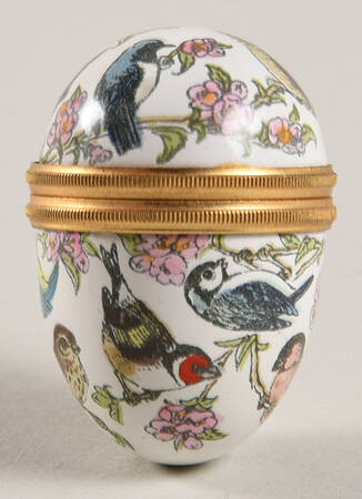 Halcyon Days Box Various Birds/Flowers-Egg - Boxed