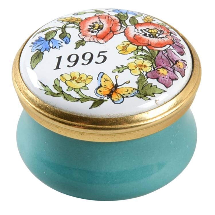Halcyon Days Box Multi Color Flowers 1995 - With Box 525