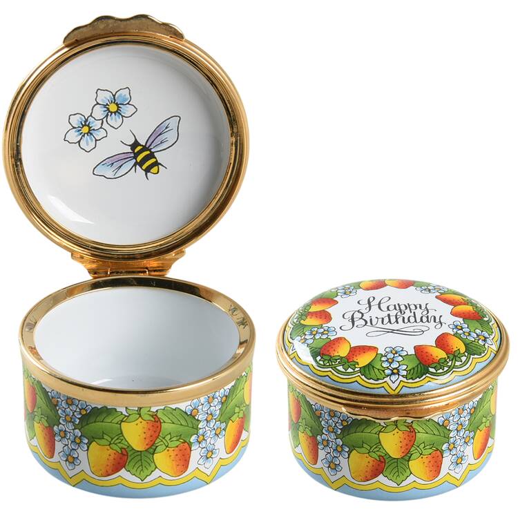 Halcyon Days Box Happy Birthday-Strawberries - No Box