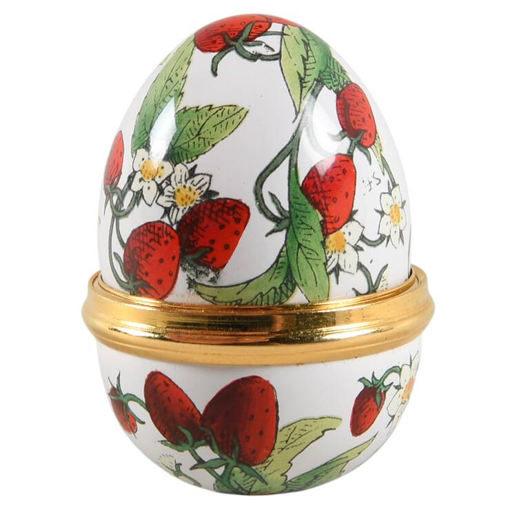 Halcyon Days Box Egg-Strawberries - Boxed