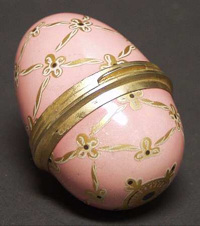 Halcyon Days Box Pink Egg-Staffordshire Enamles - Boxed