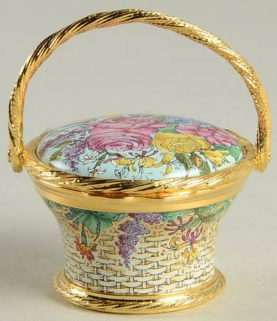 Halcyon Days Box Flower Basket With Handle - Boxed