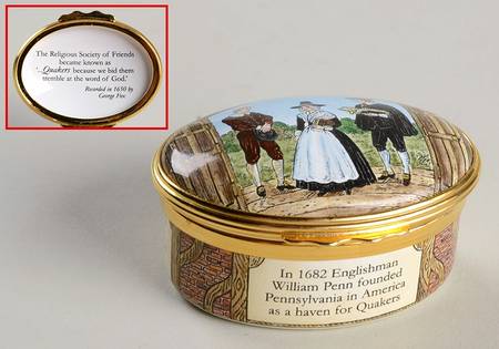 Halcyon Days Box Pennsylvania Quakers  - Boxed
