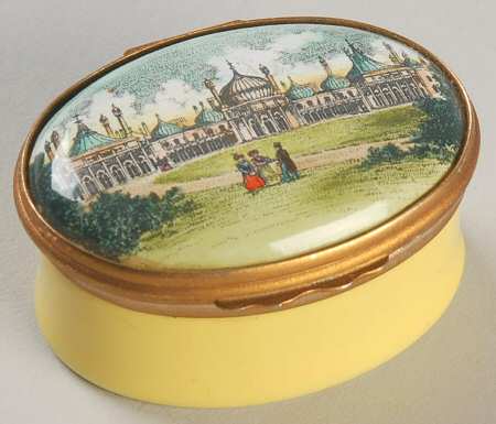 Halcyon Days Box The Royal Pavilion 1825-Oval - Boxed