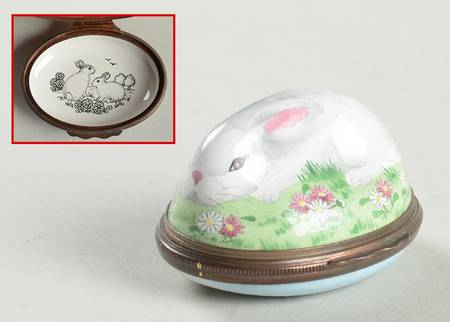 Halcyon Days Box Rabbit-White - With Box