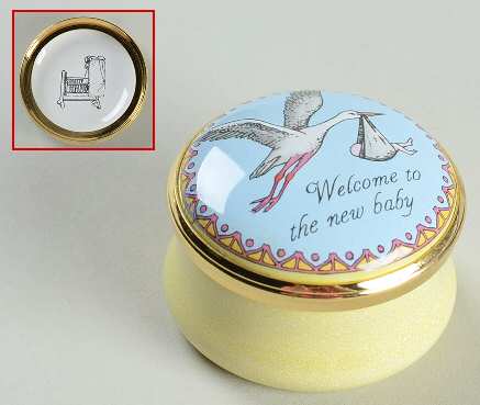 Halcyon Days Box Welcome To The New Baby - With Box 233