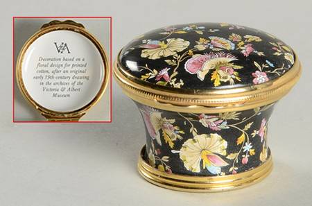 Halcyon Days Box Fantasy Flowers-V&A Museum - Boxed