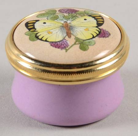 Halcyon Days Box Butterfly Box - Yellow - With Box Bx332