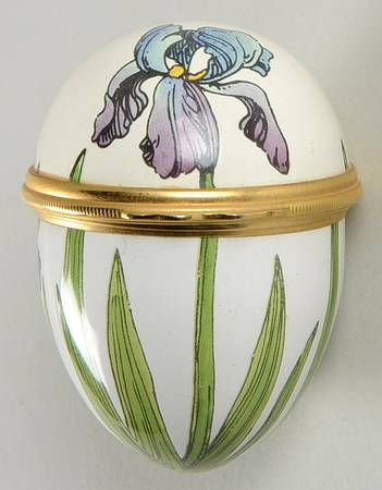 Halcyon Days Box Iris Tulip Egg  - With Box Bx347