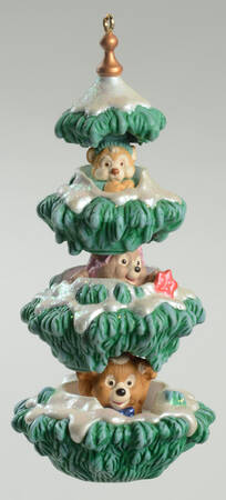 1998 Hallmark Christmas Ornaments Peekaboo Bears - Boxed