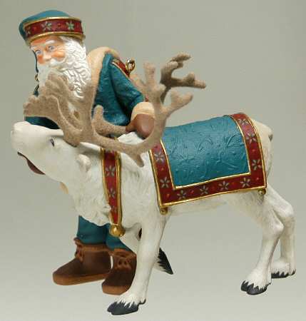 1998 Hallmark Christmas Ornaments Santa's Deer Friend - Boxed