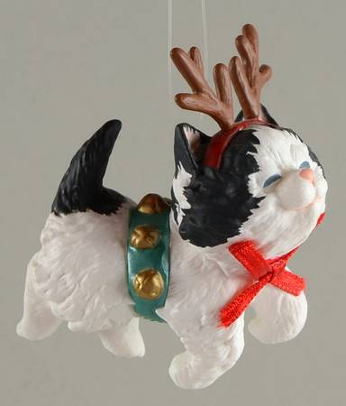 1998 Hallmark Christmas Ornaments Purr-Fect Little Deer - Boxed