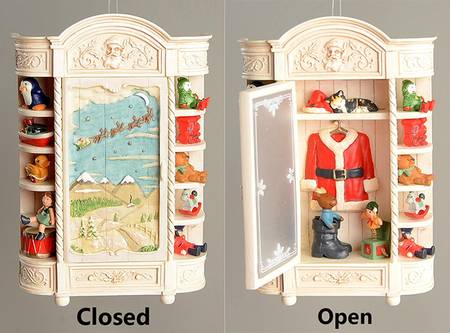 Santa's North Pole Home Santa's Armoire - White - Boxed