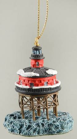 Lighthouse Christmas Ornaments Seven Foot Knoll, Md - Boxed