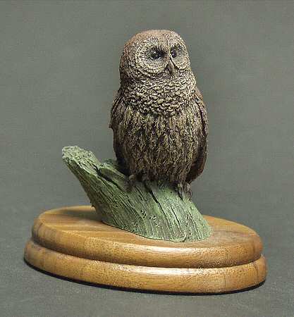 Deaton Wildlife Miniatures Barred Owl - Boxed