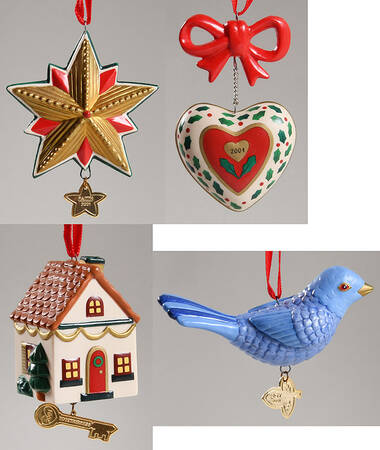 2001 Hallmark Christmas Ornaments Our Christmas Together (Set Of 4) - Boxed