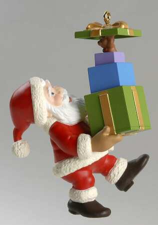 2001 Hallmark Christmas Ornaments Peek-A-Boo-Present - Boxed