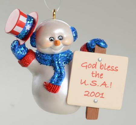 2001 Hallmark Christmas Ornaments Cool Patriot - No Box
