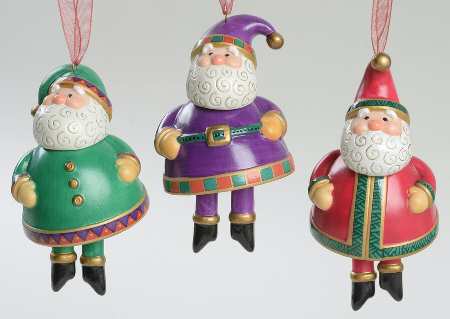 2001 Hallmark Christmas Ornaments Jolly Santa Bells - Boxed