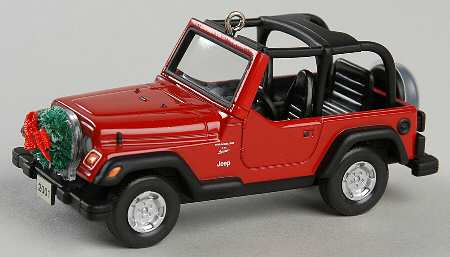 2001 Hallmark Christmas Ornaments Jeep Wrangler - Boxed