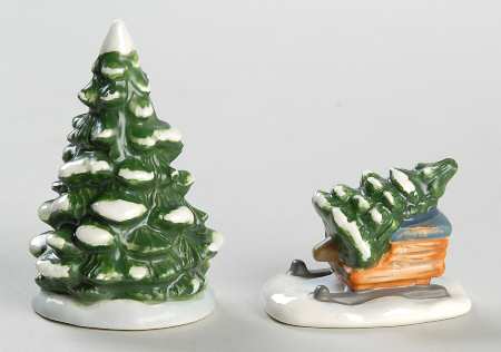 Hummel Bavarian Christmas Large Tree And Sled-2 Piece Set - Boxed
