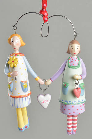 2002 Hallmark Christmas Ornaments Sisters - Boxed