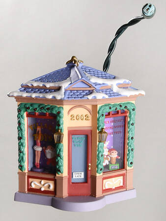 2002 Hallmark Christmas Ornaments Village Toy Shop - With Box