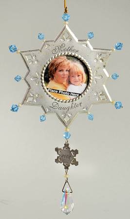 2002 Hallmark Christmas Ornaments Mother-Daughter Photo Holder - Boxed