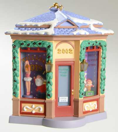 2002 Hallmark Christmas Ornaments Village Toy Shop - Boxed