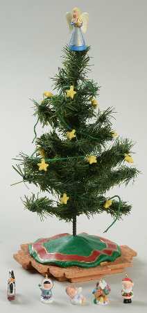 Santa's Big Night Christmas Tree W/ Decorations - Boxed