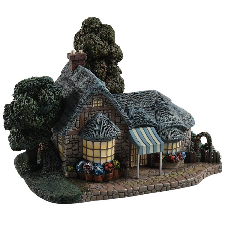 Thomas Kinkade's Lamplight Village Falbrooke Florist-Set Of 2 - No Box
