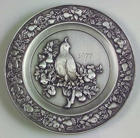 Little Gallery Christmas Plate Partridge In A Pear Tree - With Box