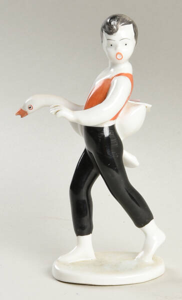 Hollohaza Figurines Boy With Goose - No Box